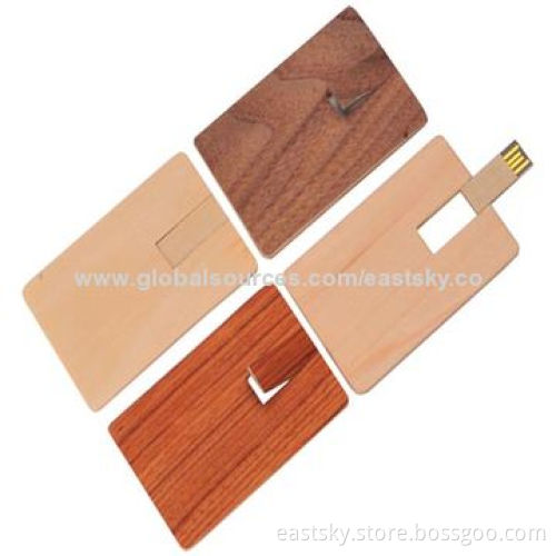 Wooden Business Card USB with Deft Configuration, Shockproof and Moisture-proof